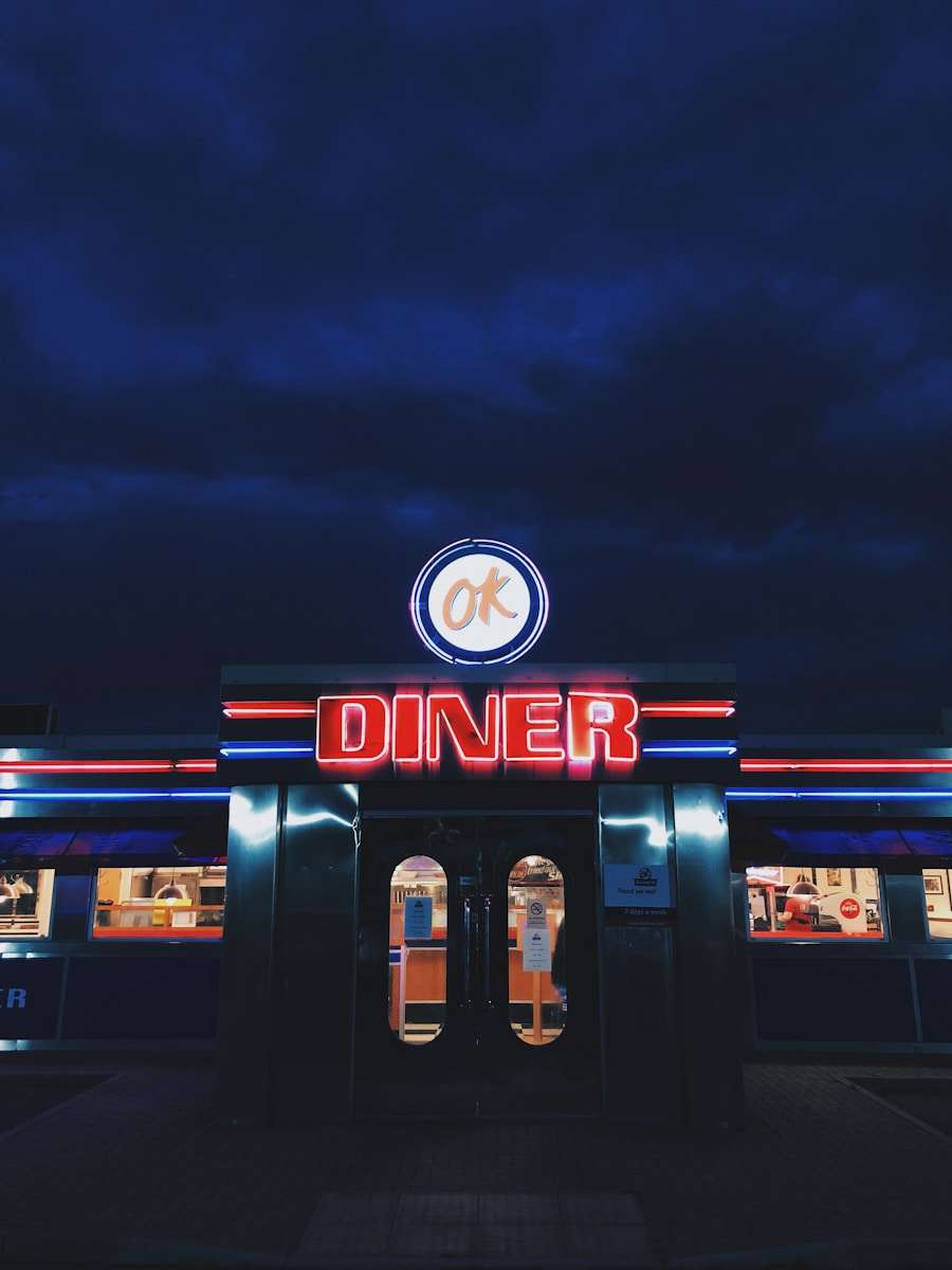 OK Diner LED sign