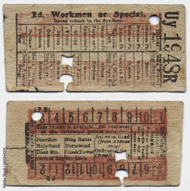 Antique Train Ticket