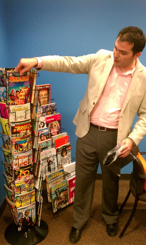 Jesse Thomas, comic book rack curator