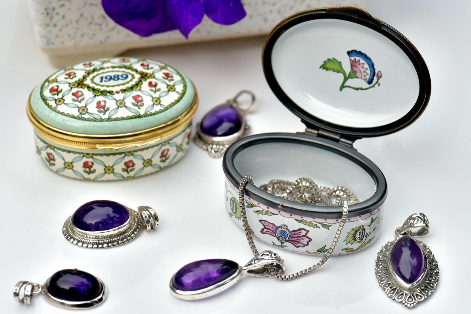 Jewelry in a Porcelain Box